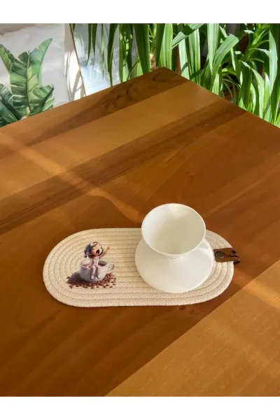 Nev Design 4'lü Bardak Altlığı, Oval