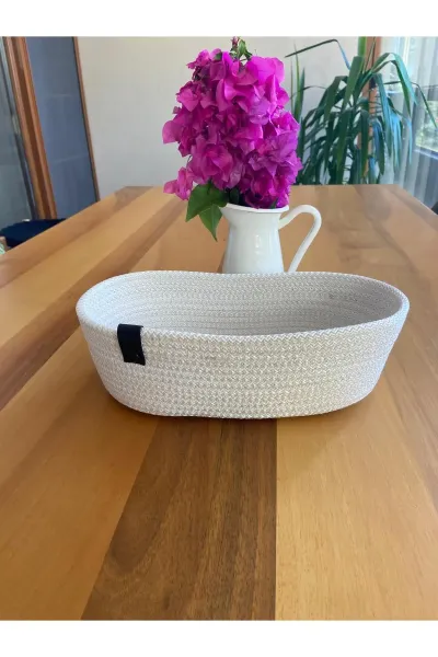 Nev Design 6 Adet Supla (Amerikan Servis), Runner ve Ekmek Sepeti Takımı, Ekru