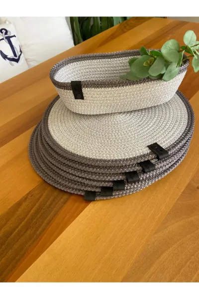 Nev Design 6'lı Supla ve Ekmek Sepeti Takımı, Amerikan Servis, Leke Tutmaz, Gümüş Antrasit