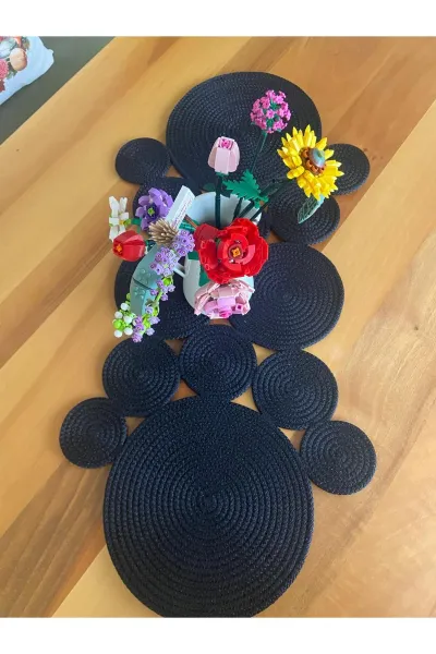 Nev Design  Runner, Masa Örtüsü 80x40, Siyah