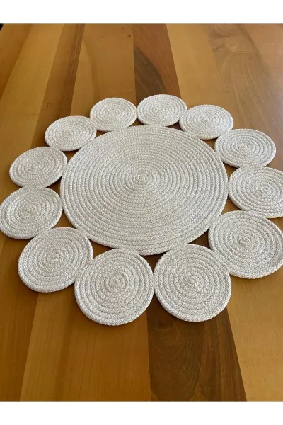 Nev Design Papatya Runner, 50x50, Ekru
