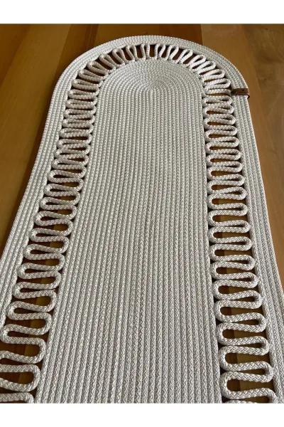Nev Design Oval Runner, Masa Örtüsü 100x40, Krem