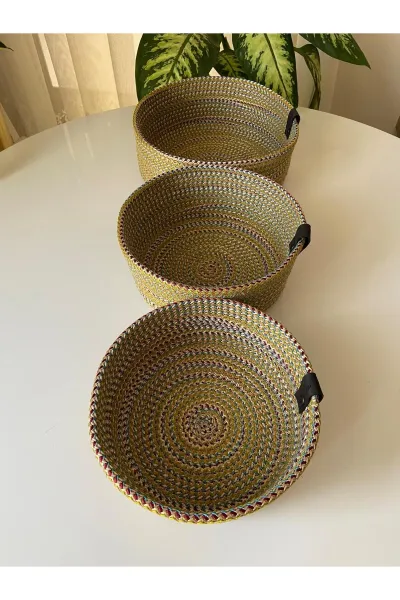 Nev Design Çok Amaçlı 3'lü Sepet, Düzenleyici, Polyester, Degrade