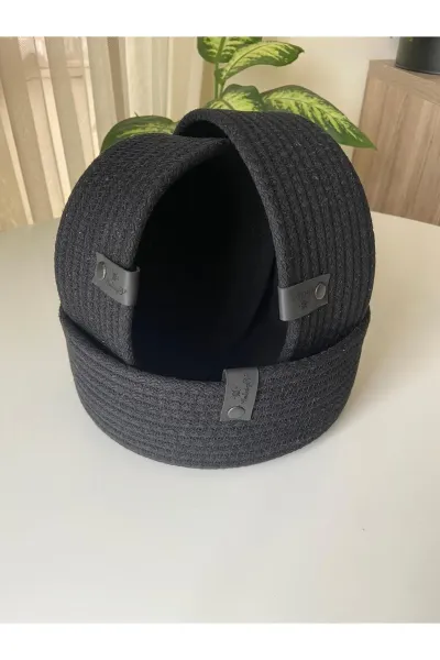 Nev Design Çok Amaçlı 3'lü Sepet, Düzenleyici, Pamuklu, Siyah